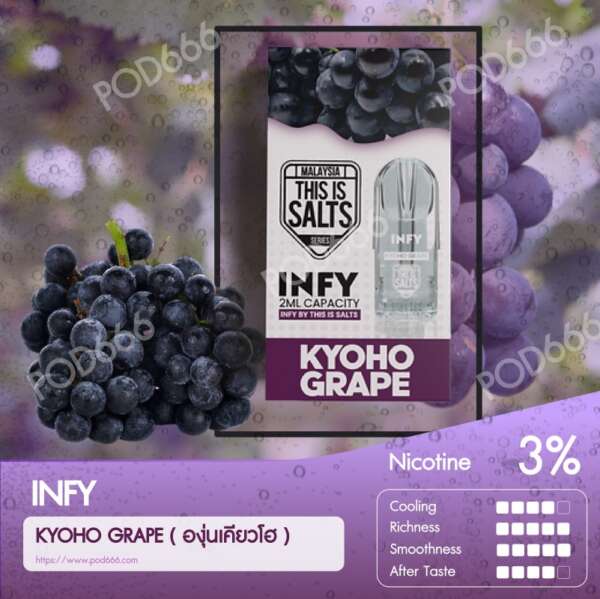 น้ำยา INFY รสองุ่นเคียวโฮ ( Kyoho Grape )