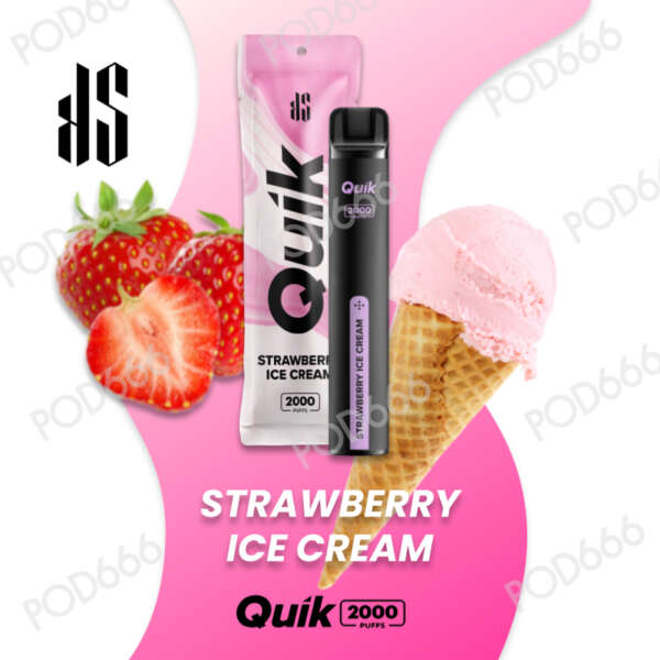 KS Quik 2000 Puffs Strawberry IceCream