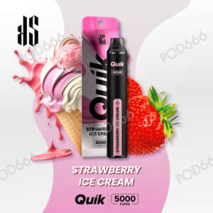 KS Quik 5000 Puffs Strawberry Ice Cream